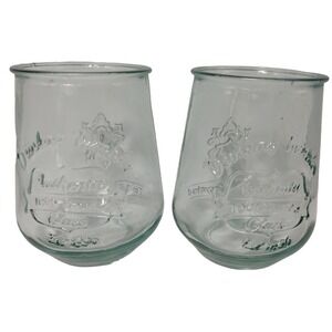 Authentic San Miguel Drinking Tumblers Glasses Recycled Glass Set of‎ Two SEE